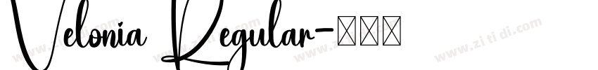 Velonia Regular字体转换